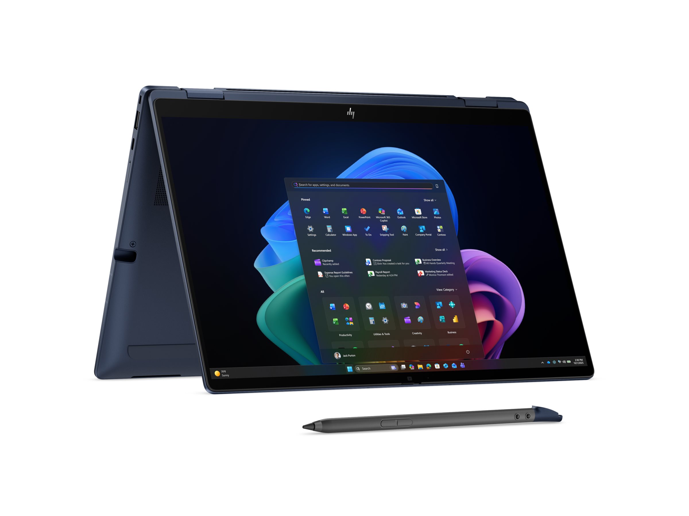 HP EliteBook X Flip G2i Notebook Next Gen Ai Copilot+ PC 14 Intel Core Ultra 5 325 24 GB Product shot Top 79050