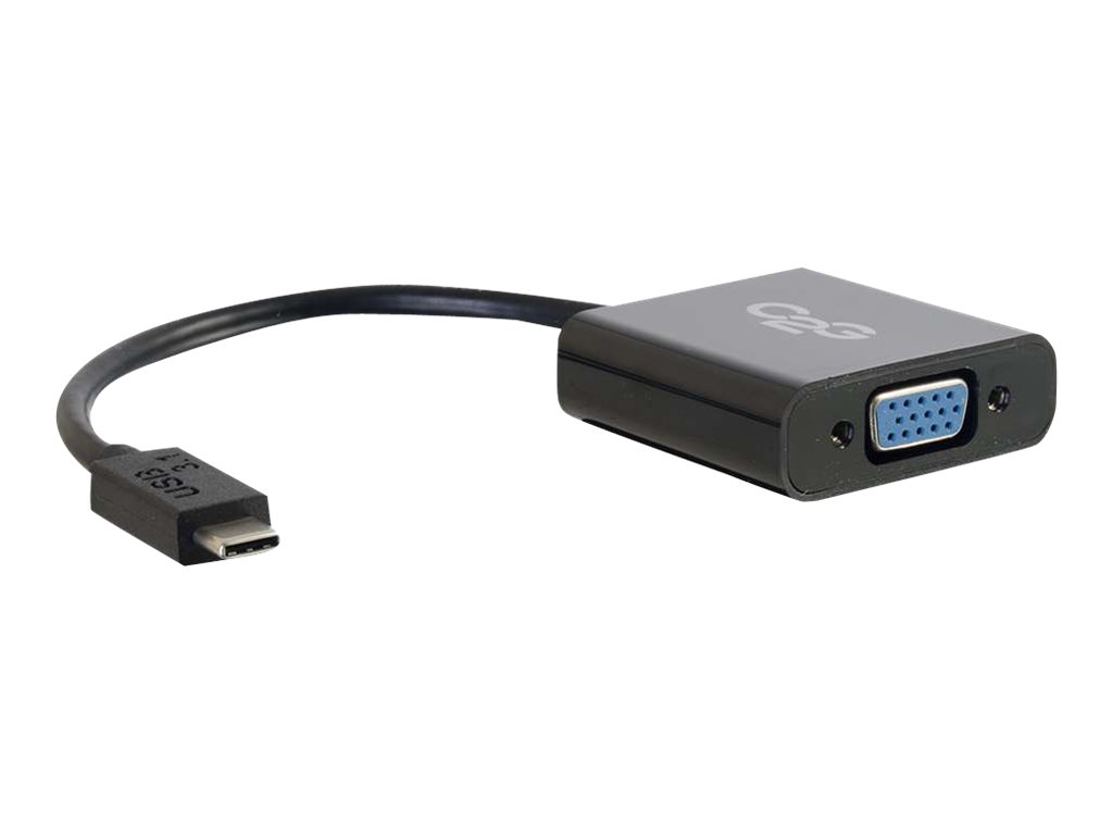 C2G USB 3.1 USB Type C to VGA Adapter - USB C to VGA Black - externí video adaptér - černá – foto 2