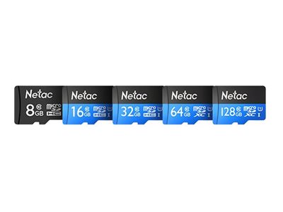 Netac P500 flash memory card 128 GB microSDXC UHS-I Product shot Front 79275