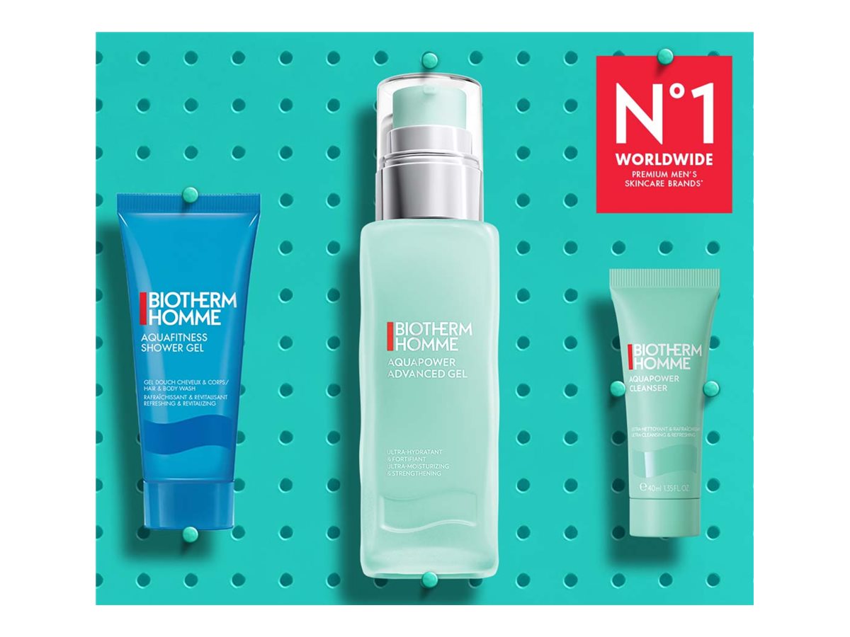 Biotherm Homme Aquapower Recharging Program Skin Care Gift Set - 3