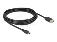 Delock USB-kabel 5m Sort