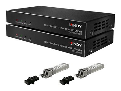 LINDY Extender HDMI 2.0 18G Fibre Optic & IR 300m - 38174