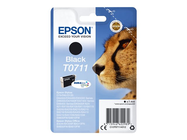 Epson T0711 - black - original - ink cartridge