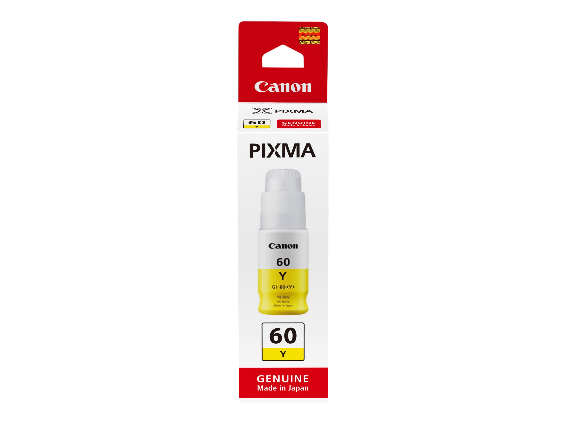 Canon GI 60Y yellow original ink Package view Front 80550