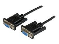 StarTech.com 2m Black DB9 RS232 Serial Null Modem Cable F/F - DB9 Female to Female - 9 pin RS232 Null Modem Cable - 2 meter, 