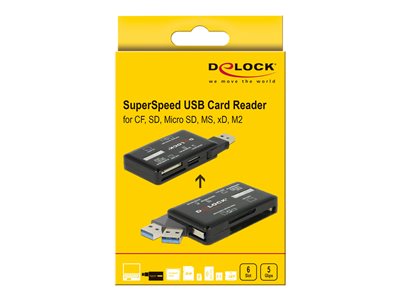 DELOCK USB 5Gbps Card Reader CF/SD/Micro SD/MS/M2/xD Kabel
