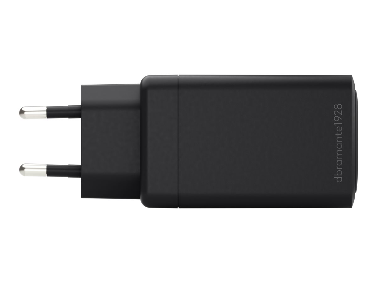 dbramante1928 Sustainable IT EU Wall Charger Supporting Apple iPhone Fast Charging 70W USB-C + 2 Meter USB C-C TPE Cable Black – foto 4