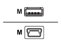 Portsmith USB cable mini-USB Type B (M) to USB (M) 2.5 ft