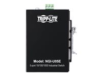 Eaton Tripp Lite series 5-Port Unmanaged Industrial Gigabit Ethernet Switch - 10/100/1000 Mbps, Ruggedized, -40° to 75°C, EIP QoS, DIN/Wall Mount - switch - 5 ports - unmanaged - TAA Compliant