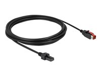 DeLOCK 8 pin USB PlusPower (24 V) (male) - 4 pin mini-DIN (male) Sort 3m Forstærket USB kabel