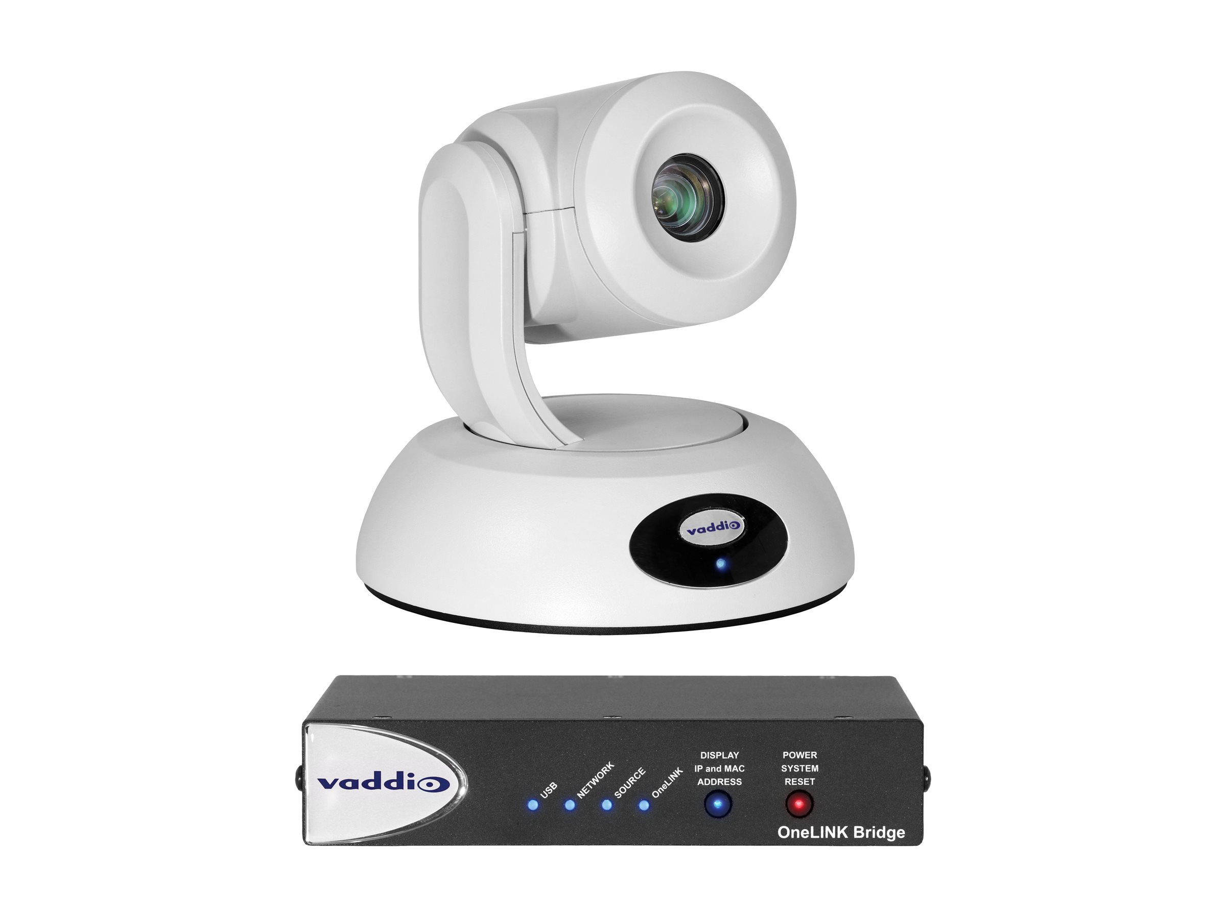 Vaddio RoboSHOT Elite Series 12E HDBT OneLINK Bridge Conference Camera System for Polycom Codecs