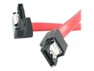 Image of StarTech.com 12in Latching SATA to Right Angle SATA Serial ATA Cable (LSATA12RA1) - SATA cable - 30 cm