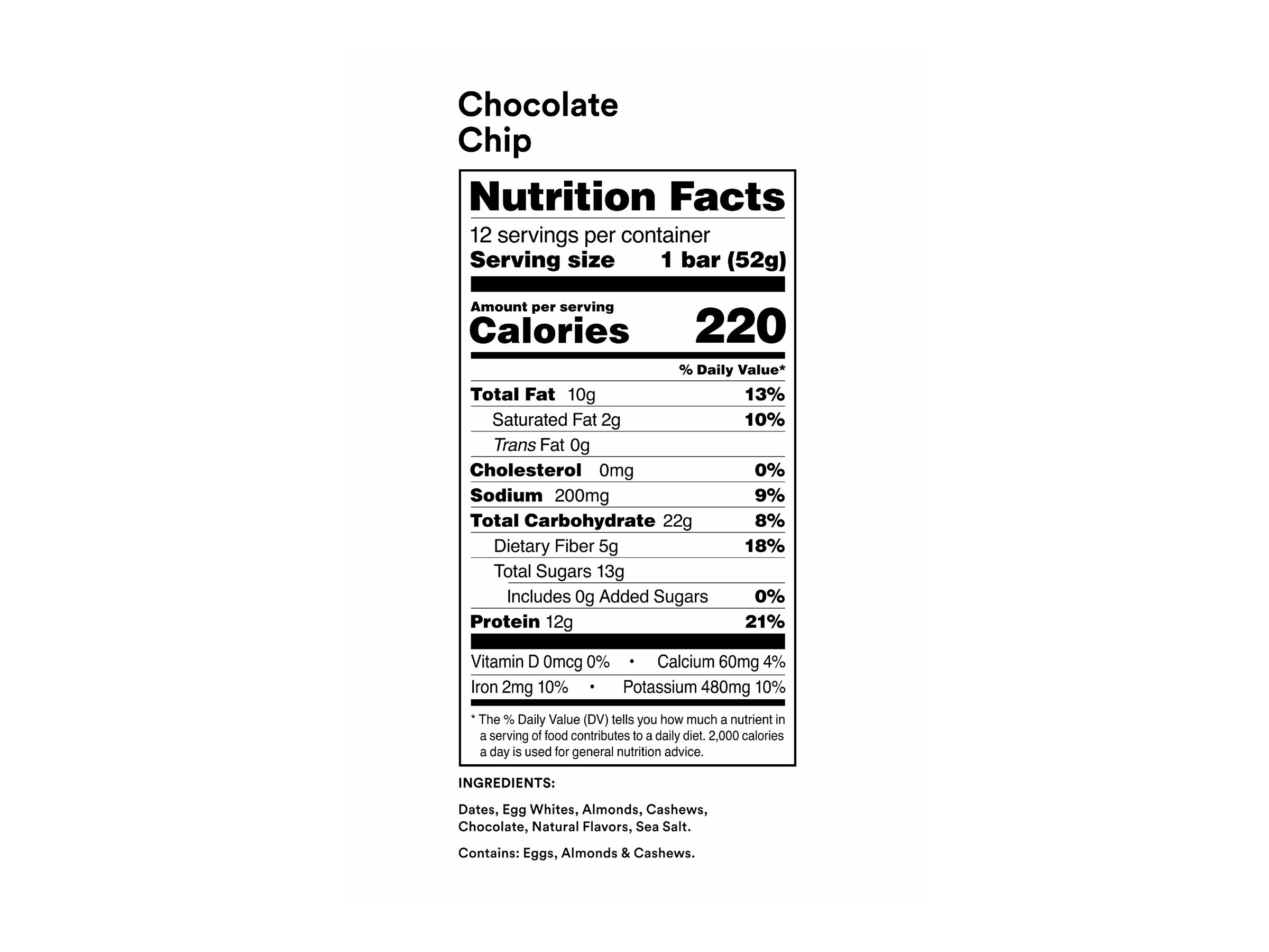 RXBAR Protein Bar- Chocolate Chip - 52g