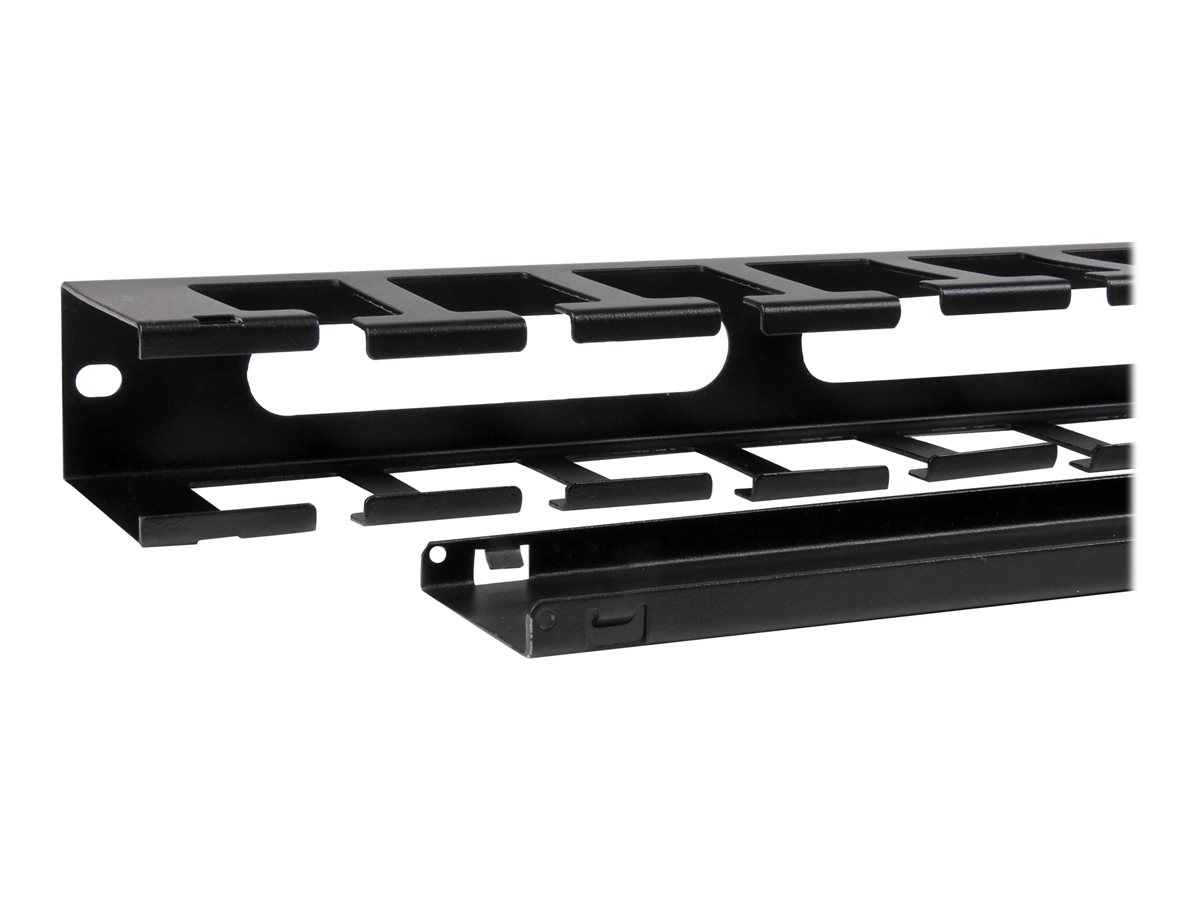 StarTech.com 1U Horizontal Finger Duct Rack Cable Management Panel with Cover - Server Rack Cable Duct - Rack Cable Organizer / Manager (CMDUCT1UX) - stojanový panel pro uspořádání kabelů - 1U – foto 9