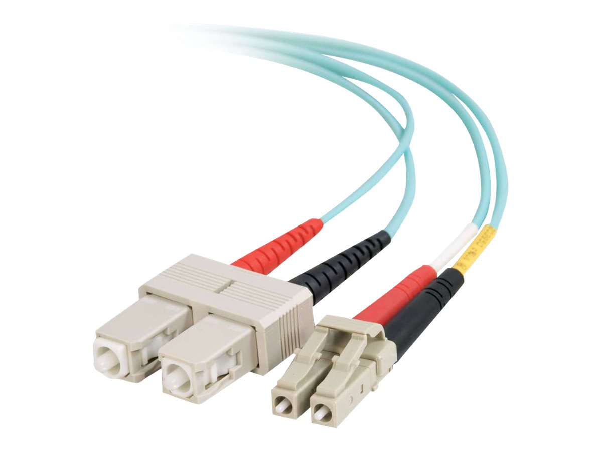 C2G LC-SC 10Gb 50/125 OM3 Duplex Multimode PVC Fiber Optic Cable (LSZH) - síťový kabel - 30 m - 30 m - vodě - barva