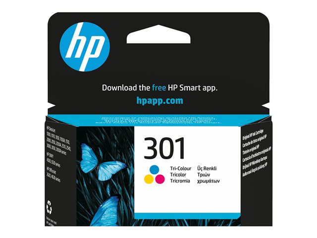 HP 301 - colour (cyan, magenta, yellow) - original - ink cartridge