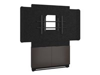 Middle Atlantic Forum stand - for LCD display / video conferencing system - 2-bay, dark finish - asian night, black, charcoal grey - TAA Compliant