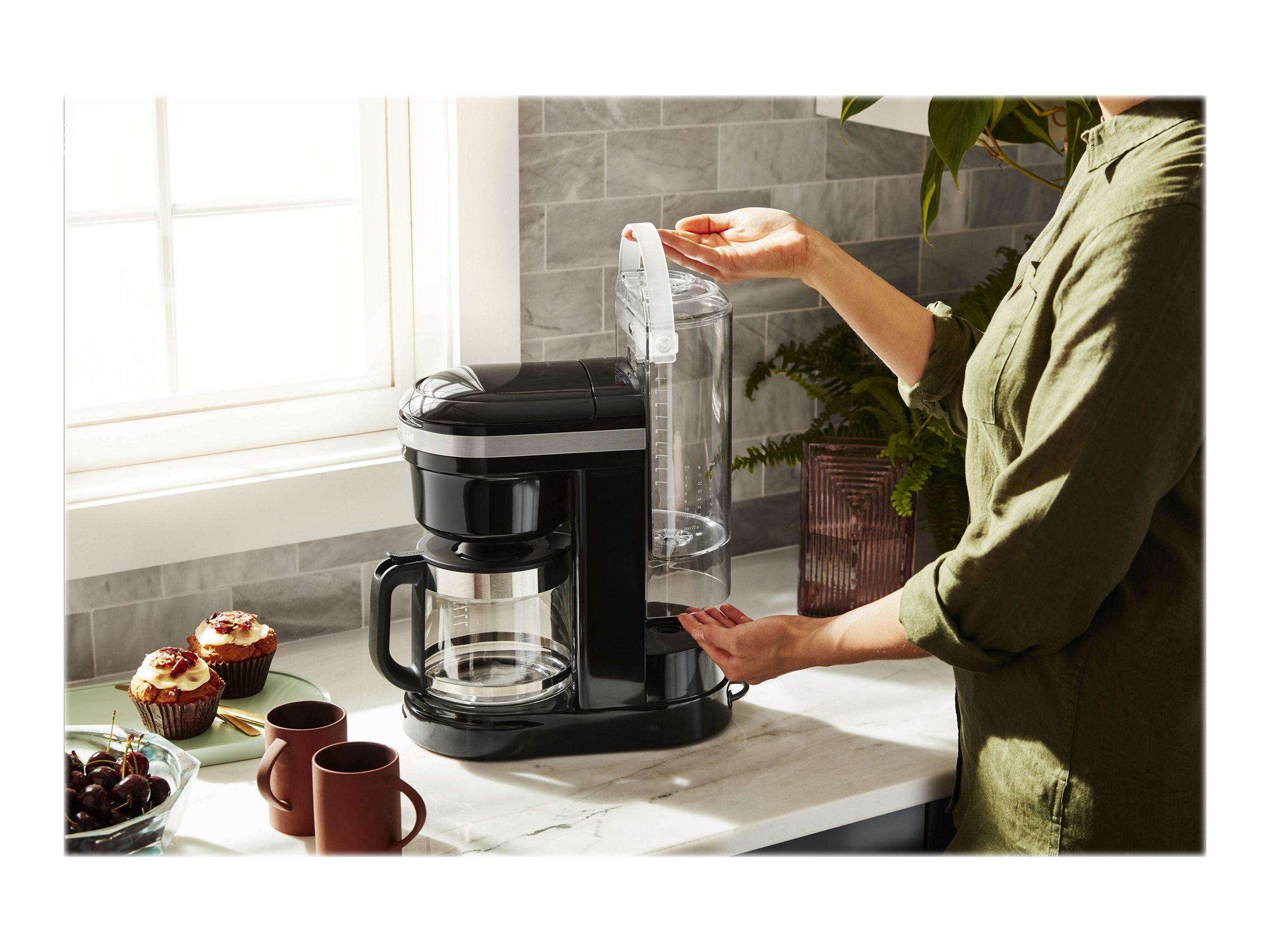 KitchenAid Coffee Maker 10 Cup KCM5250B-0 Black / Glass Pot Tested & Works