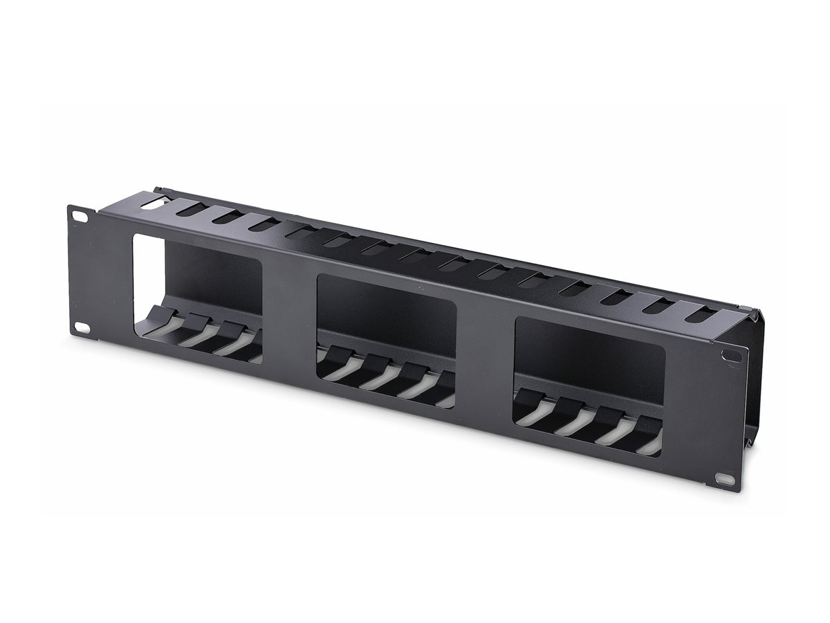 StarTech .com Panneau / Goulotte de gestion de câbles horizontal 2U pour rack de serveur