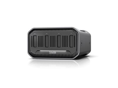 Save time using PRO-BLADE STATION with Thunderbolt 3 (40Gbps) and USB-C (10Gbps) compatibility in your workflow where you need high through put Utilize the 4 PRO-BLADE SSD mag slots to edit, copy, and move massive amounts of data quickly with transfer speeds up to 3000MB/s read and 2600MB/s write. Avoid downtime waiting for transfers by simply moving PRO-BLADE SSD mags between PRO-BLADE TRANSPORT portable and PRO-BLADE STATION desktop enclosures 1. Features flow-through active ventilation to help cool PRO-BLADE SSD mags 1 and maintain high-speed performance. Versatile SSD modularity lets you create a customized setup for each project. Mount the PRO-BLADE STATION to your custom rig setup with its load-bearing mounting points. 5 Year Limited Warranty.