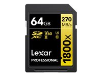 Lexar Professional GOLD Series SDXC UHS-II Memory Card 64GB 270MB/s