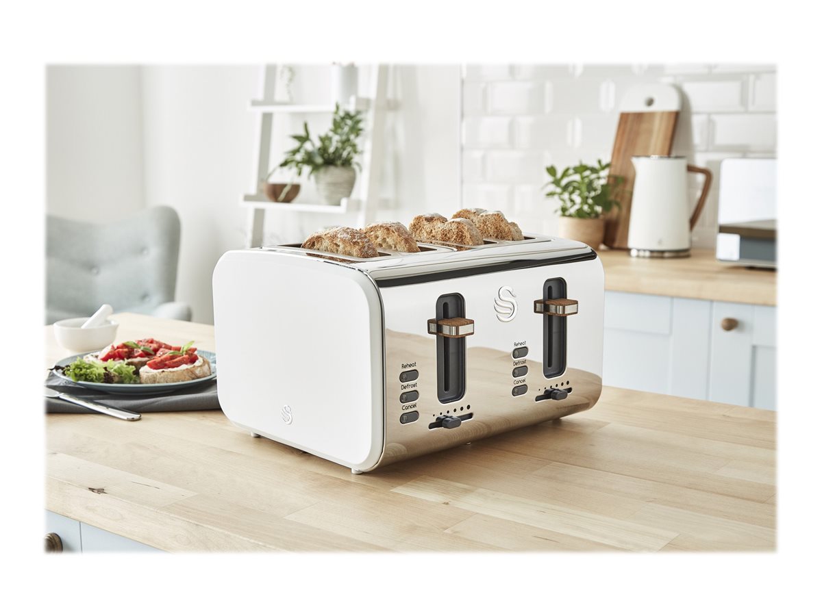 Swan Nordic 4-Slice Toaster - Cotton White - ST14620WHTN