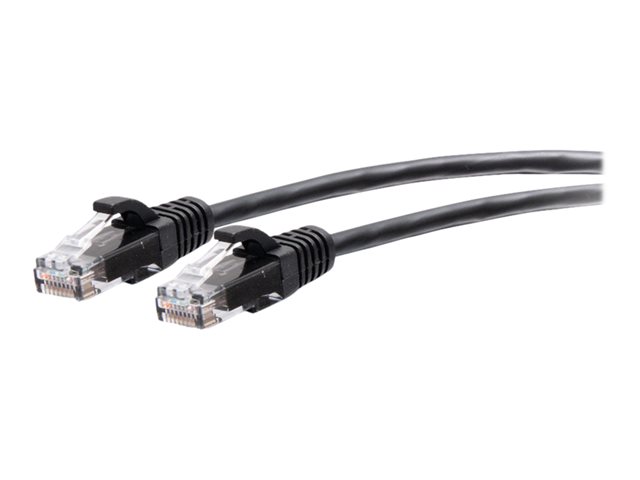C2G 1ft (0.3m) Cat6a Snagless Unshielded (UTP) Slim Ethernet Network Patch Cable - Black - patch kabel - 30 cm - černá – foto 2