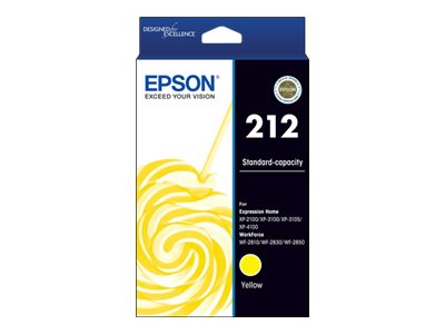 Epson 212 yellow original ink Package view Front 80400