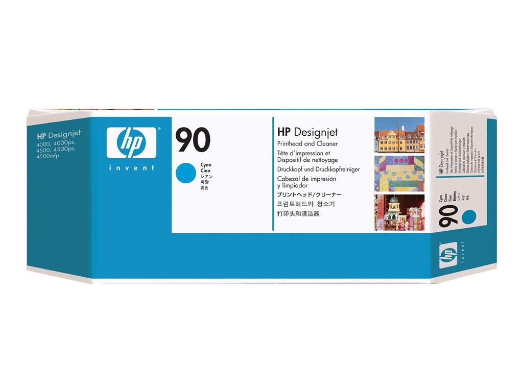 HP 90 - Cyan - Druckkopf mit Reiniger - f?r DesignJet 4000, 4000ps, 4020, 4020ps, 4500, 4500mfp, 4500ps, 4520, 4520 HD-MFP, 4520ps
