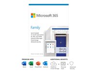 Microsoft 365 Family Box pack (1 year) up to 6 people medialess, P6 