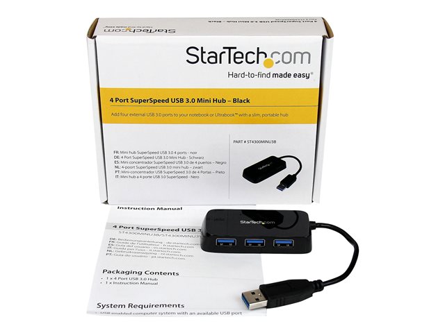 Hub USB/Concentrador  StarTech.com ST7300USB3B Concentrador Ladron USB 3.0  7 Puertos Hub con Alimentacion