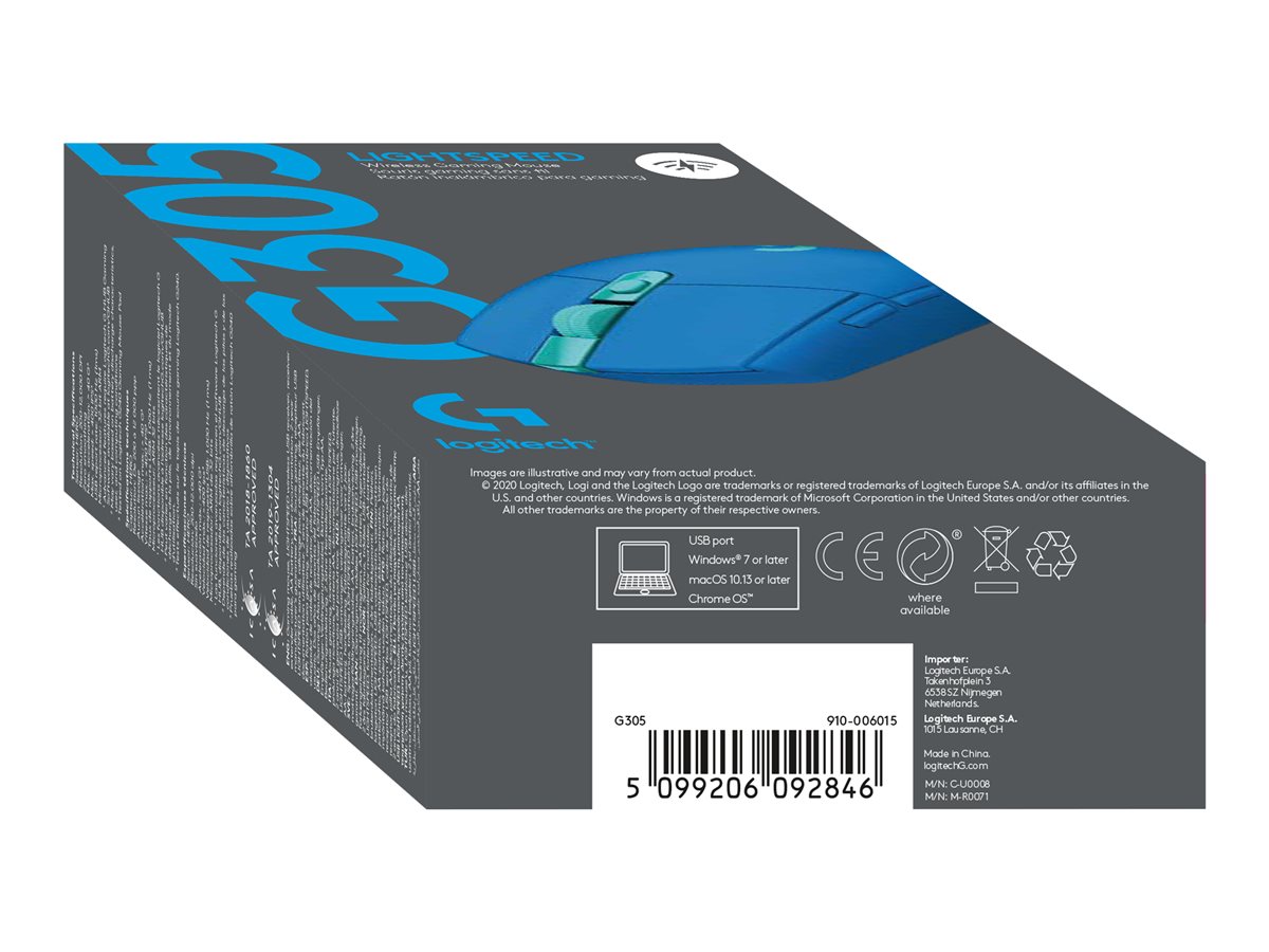 LOGI G305 LightSpeed Wireless Mouse blue