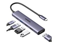 UGREEN 5-in-1 USB-C to 1*USB.3.0+2*USB.2.0+HDMI Hub with USB-C Power Supply