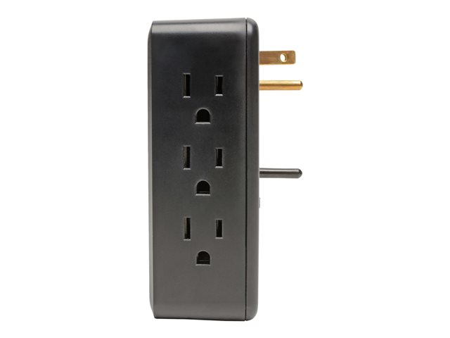 Tripp Lite 6-Outlet Surge Protector with 2 USB Ports (3.4A Shared) - Side Load, Direct Plug-In, 1050 Joules