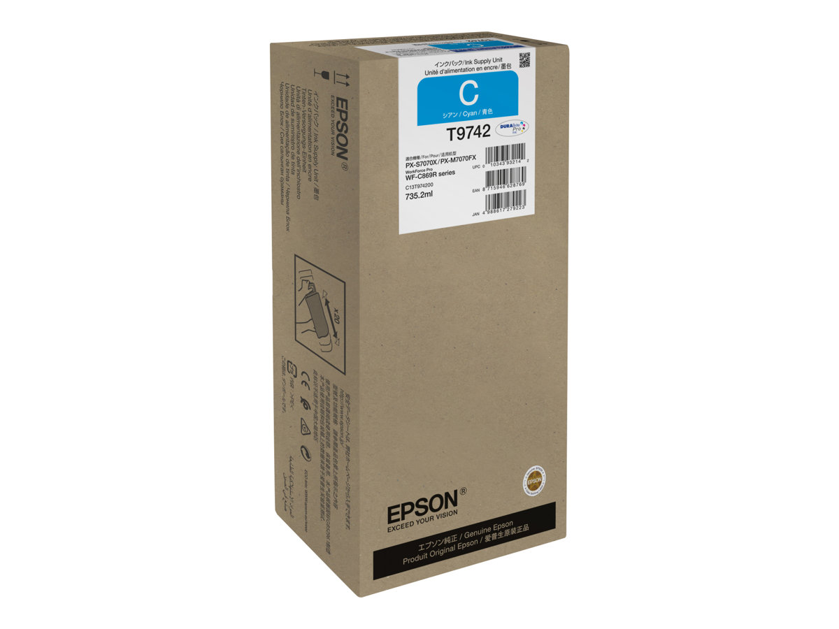 Epson T9742 - velikost XXL - azurová - originální - inkoustová sada – foto 2