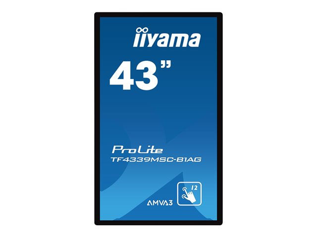 Iiyama Prolite Tf4339msc B1ag 43 Class 425 Viewable Led Backlit Lcd Display Full Hd For Digital Signage Interactive Communication