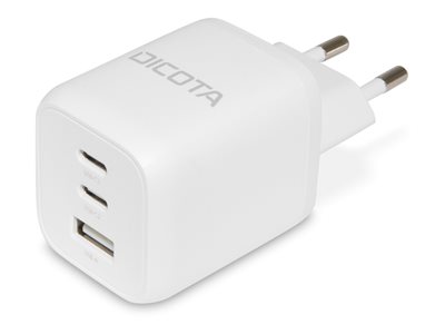 Dicota Compact 3-Port GaN Wall Charger (65W) EU white - D32054