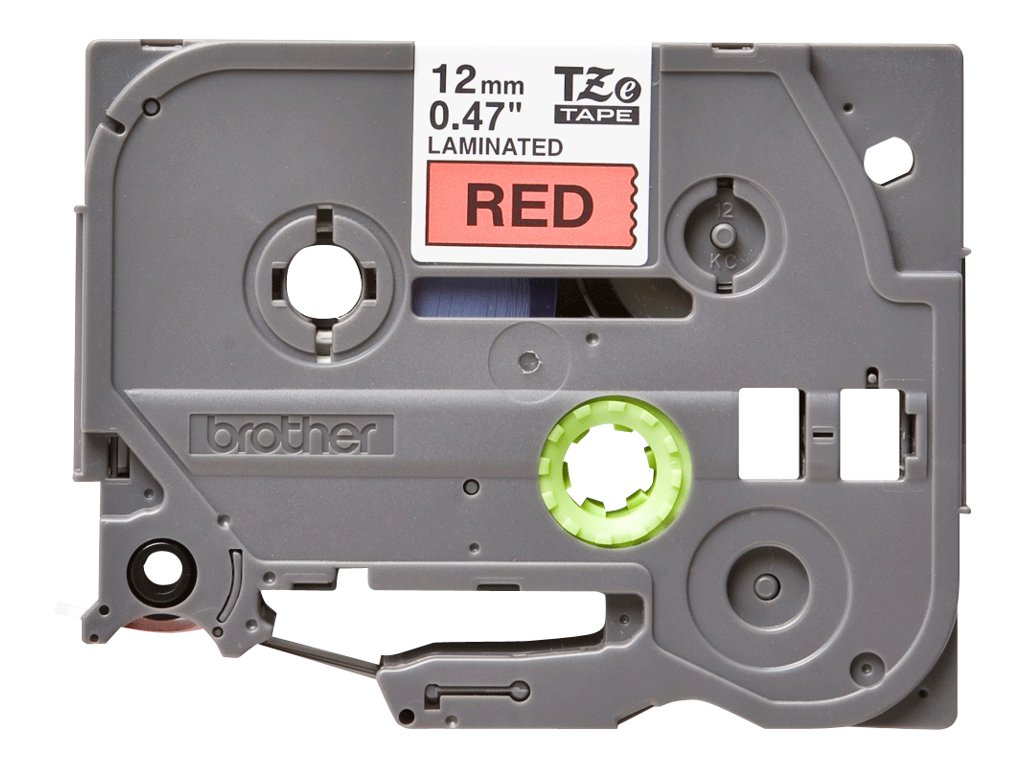 BROTHER RUBAN TZ 12 MM NOIR/ROU