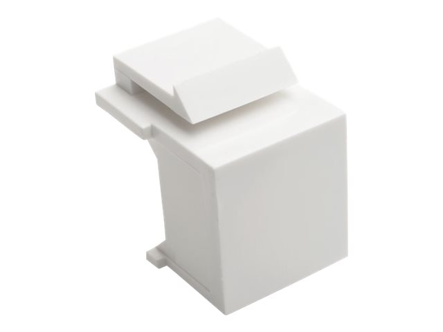 Tripp Lite Snap-In Blank Keystone Jack Insert - Modular insert (blank) - white - 1 port - TAA Compliant (pack of 10)