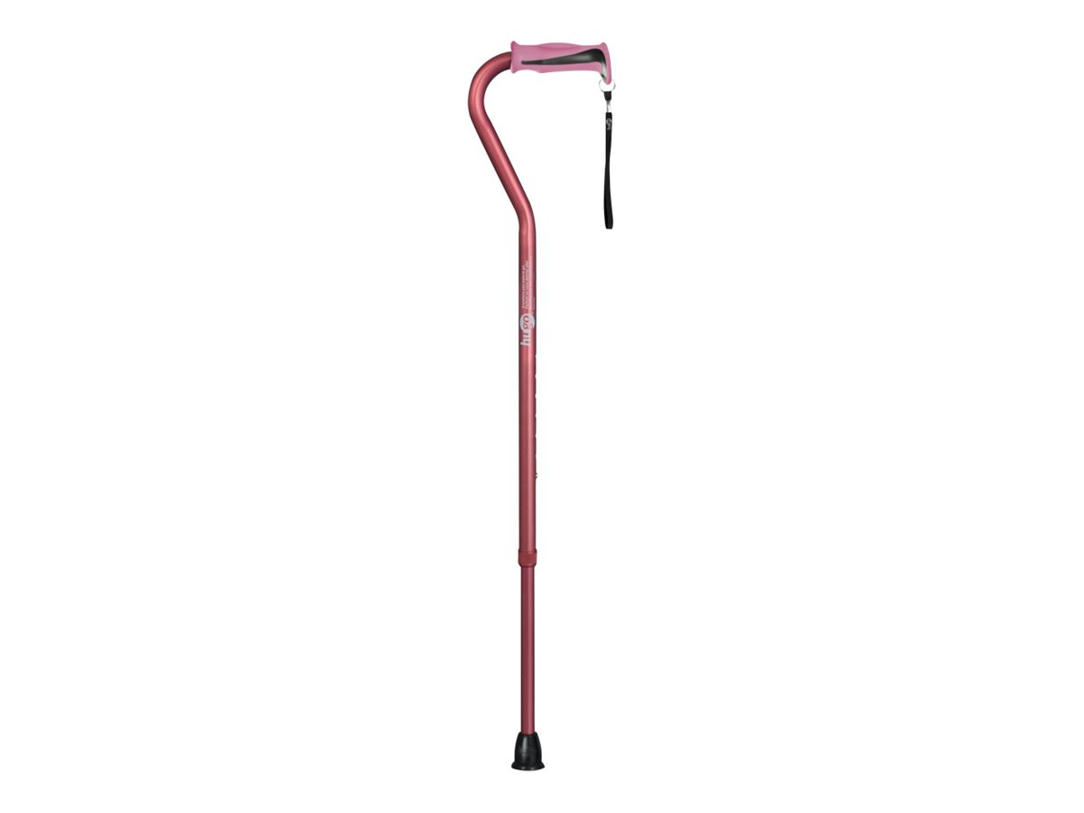 Hugo Offset Handle Cane - Rose