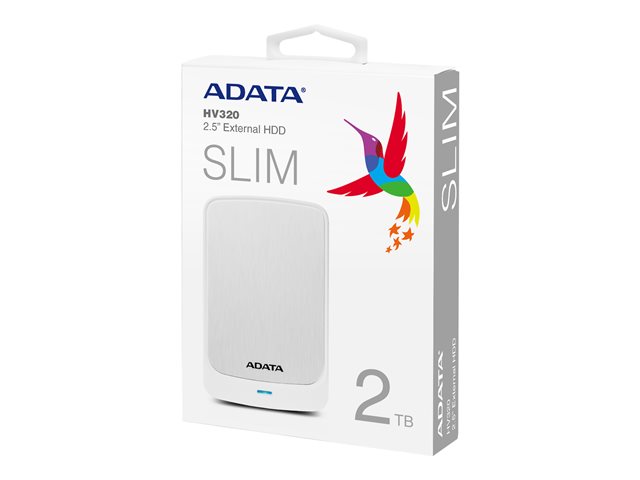 ADATA external HDD 2TB 2,5'' USB 3.1 AHV320, bílý