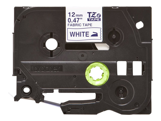 BROTHER TZEFA3 12mm BLUE ON WHITE FABRIC