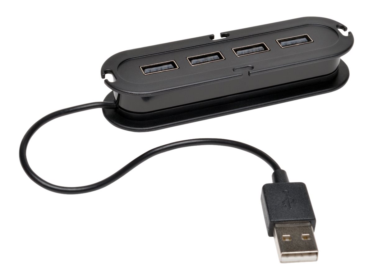 Tripp Lite 4-Port USB 2.0 Mobile Hi-Speed Ultra-Mini Hub w/ Power Adapter