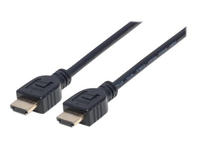 Manhattan HDMI In-Wall CL3 Cable with Ethernet, 4K@60Hz (Premium High  Speed), 1m, Male to Male, Black, Ultra HD 4k x 2k, In-Wall rated, Fully  Shielded, Gold Plated Contacts, Lifetime Warranty, Polybag
