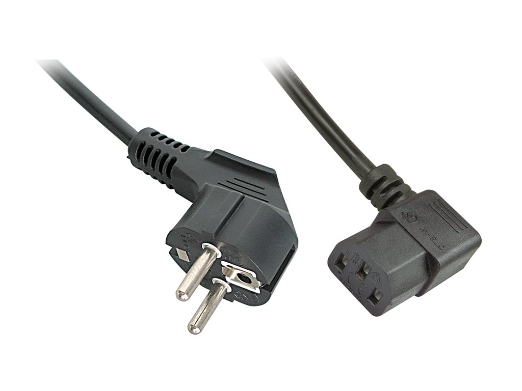 LINDY IEC Mains lead angled 2m