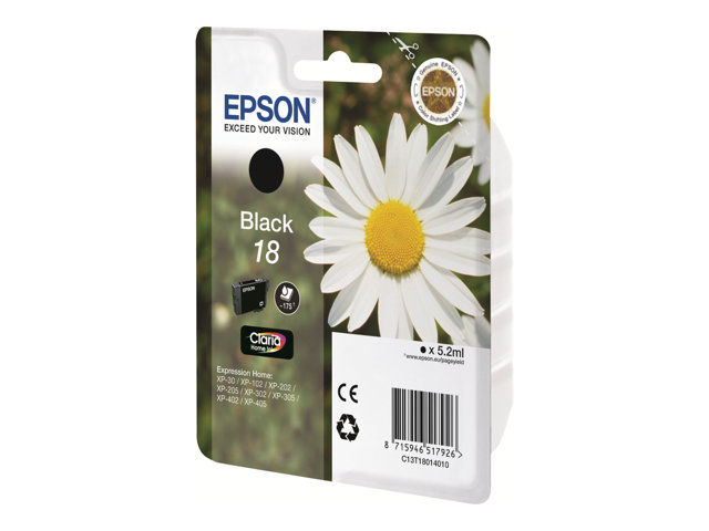 Image of Epson 18 - black - original - ink cartridge