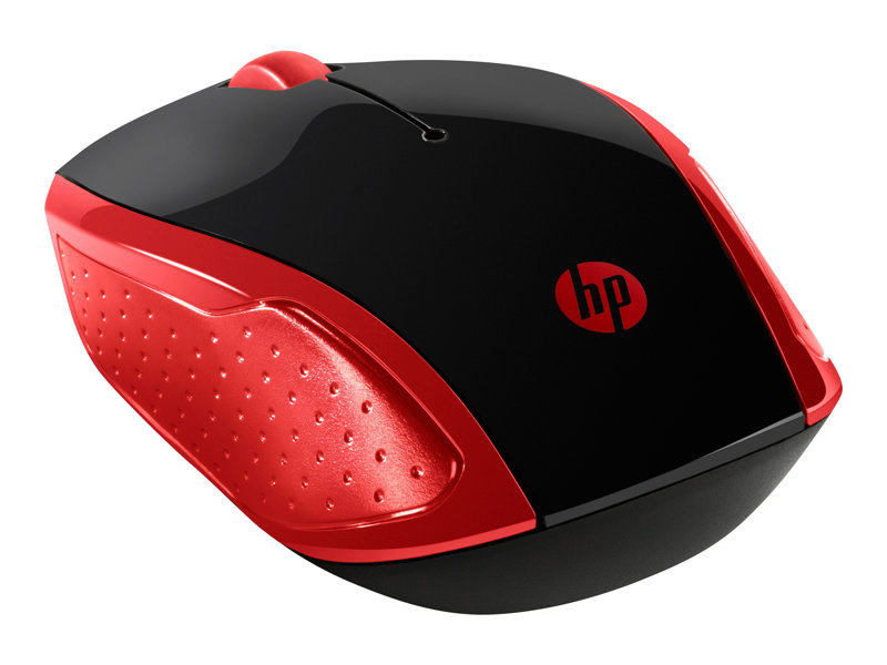 HP 200 - souris - 2.4 GHz - rouge