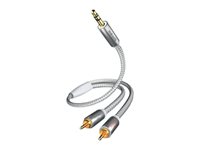 in-akustik Premium Audio Audiokabel Sølv Hvid 3m