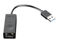 Lenovo ThinkPad - Network adapter - USB 3.0 - Gigabit Ethernet - black - for Flex 7 14; K14 Gen 1; ThinkCentre M70s Gen 3; ThinkPad E14 Gen 3; P15v Gen 3