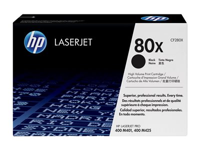 HP 80x       Schwarz     LaserJet    Tonerpatrone